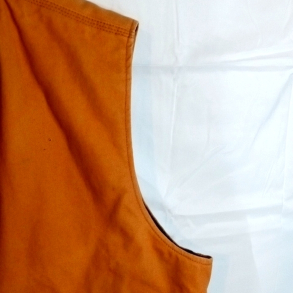 Big Smith Beautiful Men's Brown Orange Rugged Work/Hunting Vest Oversized 2xl - Picture 7 of 13